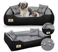 KING DOG Matelas pour Petit Chien S 55 x 45 cm Coussin Imperméable Couchage Lavable Douillet Moelleux Fabriqué en Europe Gris