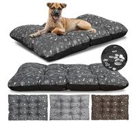 KING DOG Panier Grande Taille L 100 x 70 cm Coussin Imperméable Lavable Tissu Oxford Confortable Matelas Lit pour Chien Intérieur Extérieur Durable Couleur Graphite