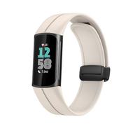 King Dong Bracelet en silicone lisse compatible avec Fitbit Charge 5/6, design sans trou avec pince de serrage sécurisée, plusieurs couleurs, 20mm, Silicone, Pas de pierre précieuse