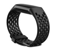 King Dong Bracelet en silicone perforé compatible avec Fitbit Charge 5, bracelet de sport respirant, plusieurs couleurs, 22 mm, 22mm, Silicone, Pas de pierre précieuse