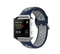 King Dong KD Bracelet de sport respirant en silicone bicolore pour Fitbit Versa 1/2/Lite/Blaze/SE 23 mm, 23mm, Silicone, Pas de pierre précieuse