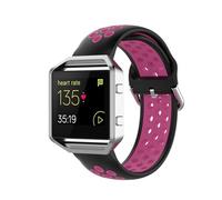 King Dong KD Bracelet de sport respirant en silicone bicolore pour Fitbit Versa 1/2/Lite/Blaze/SE 23 mm, 23mm, Silicone, Pas de pierre précieuse
