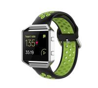 King Dong KD Bracelet de sport respirant en silicone bicolore pour Fitbit Versa 1/2/Lite/Blaze/SE 23 mm, 23mm, Silicone, Pas de pierre précieuse