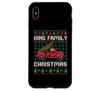 King Family Ugly Christmas Sweater Red Truck Funny Xmas Coque pour iPhone XS Max