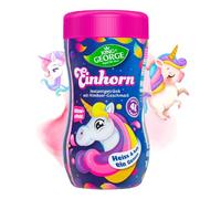KING GEORGE - Boisson instantanée Pink Unicorn Framboise 12 x 400 g - Goût rafraîchissant à la framboise - Boisson au thé instantané - Boisson en poudre - Boisson rafraîchissante pour la maison, fête