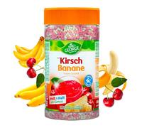 KING GEORGE - Cerise banane 12 x 400 g - Boisson mélangée instantanée avec vitamine C - Plaisir estival - Emballage avantageux - Boisson en poudre, boisson rafraîchissante pour la famille, employés du
