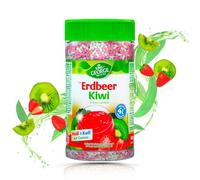 KING GEORGE - Fraise Kiwi 12 x 400 g - Thé glacé instantané mélangé - Plaisir estival - Emballage de conservation - Boisson en poudre, boisson rafraîchissante pour la famille, représentant des