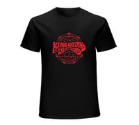 King Gizzard and Lizard Wizard Men's T-Shirt Unisex Black Cotton Print Tee Shirts 3XL