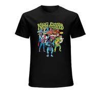 King Gizzard and Lizard Wizard T-Shirt Graphic Printed Tee Shirt Mens Black Shirt XL