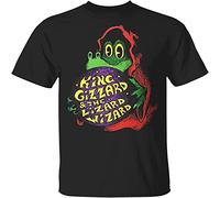 King Gizzard and The Lizard Wizard Mens Short Sleeve T-Shirt Black Cotton Tee Black M