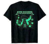 King Gizzard and The Lizard Wizard Mens T-Shirt Funny Black Cotton Tee Gift Men