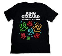King Gizzard and The Lizard Wizard Men's T-Shirt Unisex Black Cotton Print Tee Shirts S