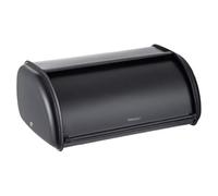 KING HOFF Boîte à pain, spacieuse, en métal, pour pain et biscuits, longue conservation et fraîcheur, 44 x 27 x 18,5 cm, noire