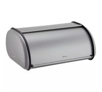 KING HOFF Boîte à pain spacieuse en métal pour pain et biscuits - Longue conservation et fraîcheur - 44 x 27 x 18,5 cm - Gris