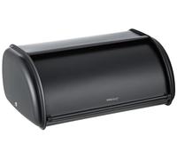 KING HOFF Boîte à pain, spacieuse, en métal, pour pain et biscuits, longue conservation et fraîcheur, 44 x 27 x 18,5 cm, noire