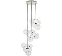 King Home Capri Disc lampe suspendue 6x7 W chrome-transparent XCP9148-3A.CHROM