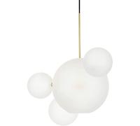 King Home Capri lampe suspendue 2x7 W noir-doré-laiteux XCP9148-1A.WHITE