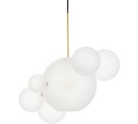 King Home Capri lampe suspendue 2x7 W noir-doré-laiteux XCP9148-1B.WHITE