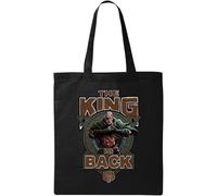 King is Back Art Sac fourre-tout en coton écologique naturel Noir, Noir , Taille unique