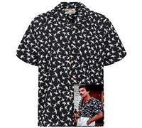 King Kameha Chemise hawaïenne originale Paradise Found Tom Selleck à manches courtes pour homme avec poche avant - Magnum - Divers designs et couleurs, S