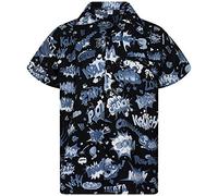 King Kameha Funky Chemise Hawaienne, BoomBang, monoblack, M