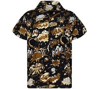 King Kameha Funky Chemise Hawaienne, BoomBang, monosepia, 6XL