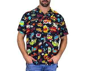 King Kameha Funky Chemise Hawaienne, BoomBang, multiblack, L