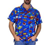 King Kameha Funky Chemise Hawaienne, BoomBang, multiblue, 6XL