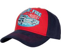King Kerosin Burnin' Fire Casquette, rouge-bleu pour homme