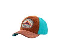 King Kerosin California Counrty Park Casquette trucker pour homme avec façade en velours côtelé Doublure en peluche Hiver Sherpa Snapback Outdoor Adventure Vintage Rétro Patch Broderie