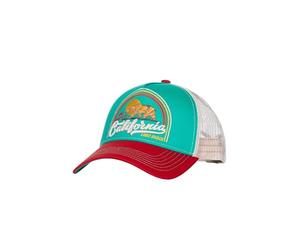 King Kerosin Casquette California Long BeachKerosin Homme - Trucker de Baseball Mesh Snapback, avec Visiere, Visiere Printemps-ete Printemps Ete Automne Hiver - Taille Unique Vert Menthe