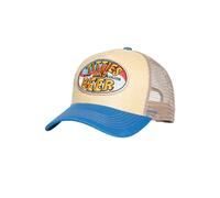 King Kerosin Casquette de camionneur en paille pour homme - Style vintage années 70 - Avec patch hawaïen et inscription « Beer », beige, taille unique