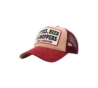 King Kerosin Casquette de camionneur pour homme Chopper Moto Biker Drôle Humour Inscription Statement Casquette Vintage Rétro Mesh Snapback Réglable Loisirs Titties, Beer & Choppers