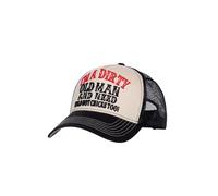 King Kerosin Casquette trucker pour homme, avec déclaration amusante, snapback au design rétro vintage, avec broderie, empiècement en maille, visière incurvée, respirante et réglable, Dirty Old Man