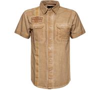 King Kerosin Chemise à manches courtes style workwear KK4200608205 Marron rouille S