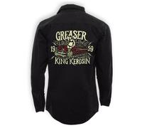 King Kerosin Chemise Greaser Car Club Noir S