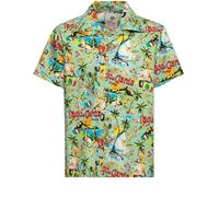 King Kerosin Chemise Tropical Hawaiian Style Aop "Lake Garda" KKU45058 M