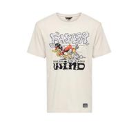 King Kerosin Faster Than The Wind T-shirt pour homme, blanc cassé, M
