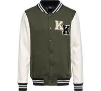 King Kerosin KK College Veste sweat vert olive XXL