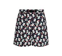 King Kerosin Las Vegas Short de bain pour homme - Court - Sans genoux - Imprimé casino - Vintage - Rétro, Noir , XL (court)