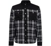 King Kerosin Lone Wolf Blanko Adventure Chemise fonctionnelle, noir-blanc, taille S pour homme