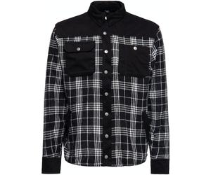 King Kerosin Lone Wolf Blanko Adventure Chemise fonctionnelle, noir-blanc, taille S pour homme