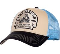King Kerosin Motorcycle Parts and Vintage Clothes, capuchon Taille Unique Beige/Noir/Bleu Clair Beige/Noir/Bleu Clair