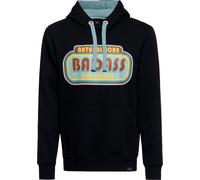King Kerosin Natural Born Badass, sweat à capuche XL Noir/Bleu Clair Noir/Bleu Clair