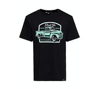 King Kerosin Pick Up Homme T-Shirt Manches Courtes Noir L 100% Coton Regular/Coupe Standard
