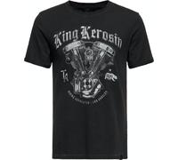 King Kerosin Riding Association L.A. Oil Washed T-Shirt Noir 3XL