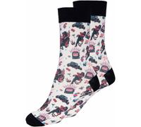 King Kerosin Rockabilly Devil Chaussettes, blanc-rouge, taille 43 46 pour homme