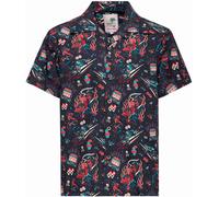 King Kerosin Rockabilly Devil Chemise à manches courtes, noir-multicolore, taille XL pour homme