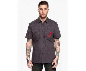 King Kerosin Shining Racer, chemise à manches courtes M Gris/Blanc/Bleu/Rouge Gris/Blanc/Bleu/Rouge