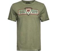 King Kerosin Speedway 1955 Oil Washed T-shirt vert olive L